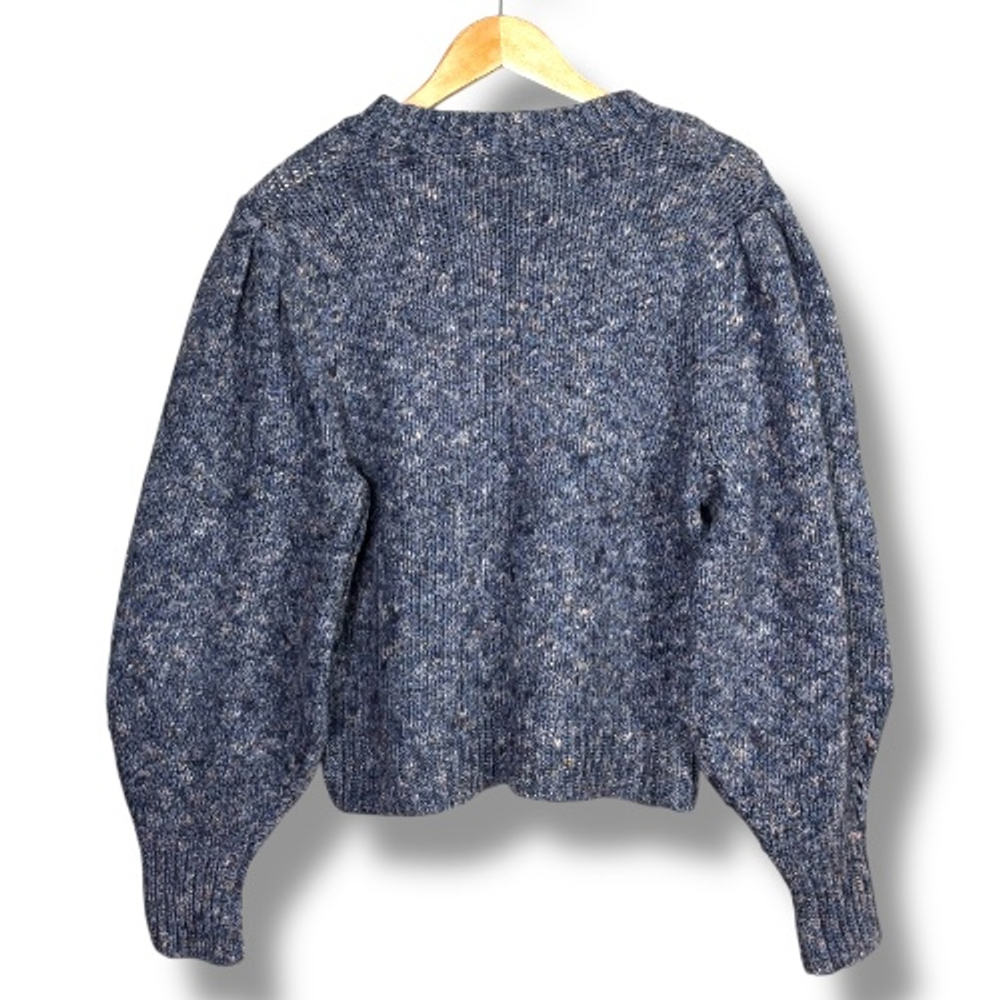 Madewell Crewneck Indigo Grayish Wool Blend Sweater Women's XXL